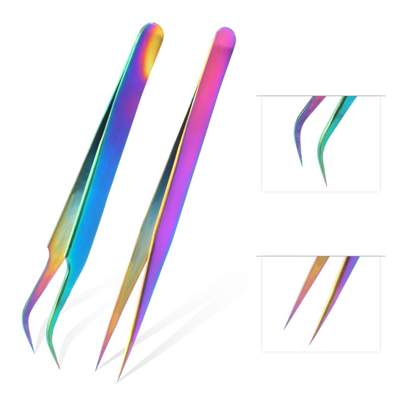 Tweezers Colorful Stainless Steel