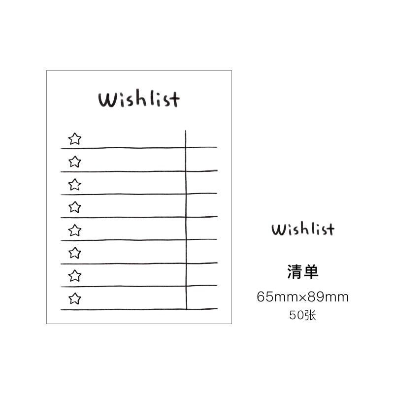 Cute Styles Sticky Memo Pad